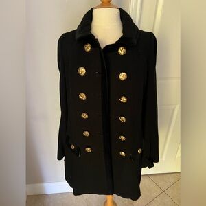 Juicy Couture Black Pea Coat Size Medium